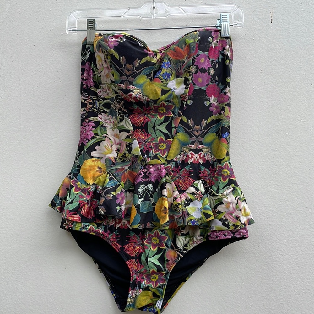 Zimmermann | Floral Peplum Bathing suit | size 3